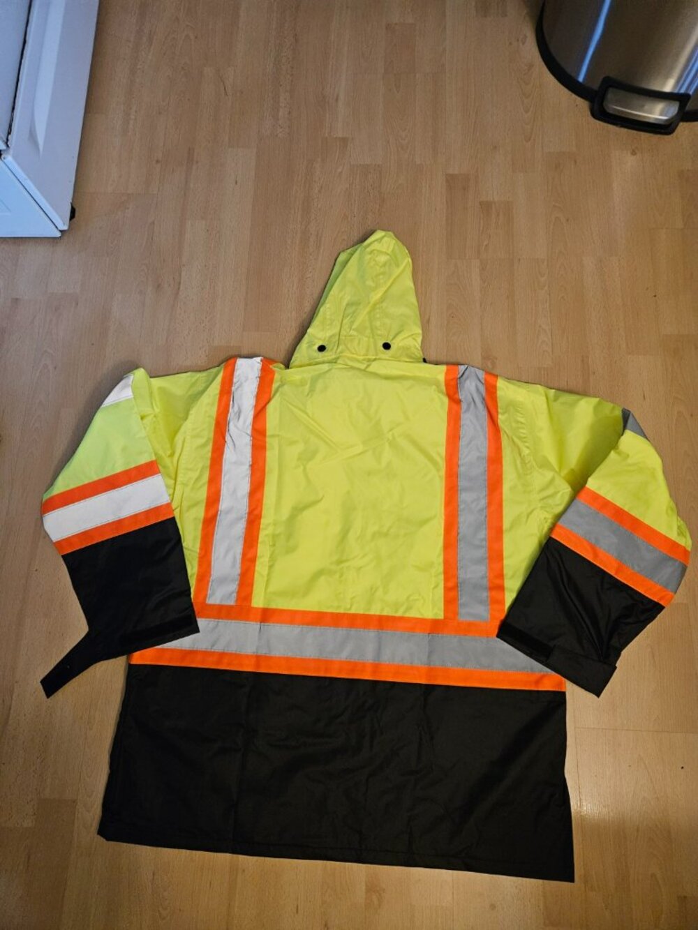 Holmes Workwear ANSI Class 3 Type R Hi Vis Rain Suit large Waterproof Reflect - Picture 2 of 10